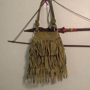 Maurizio Taiuti leather fringe bucket bag